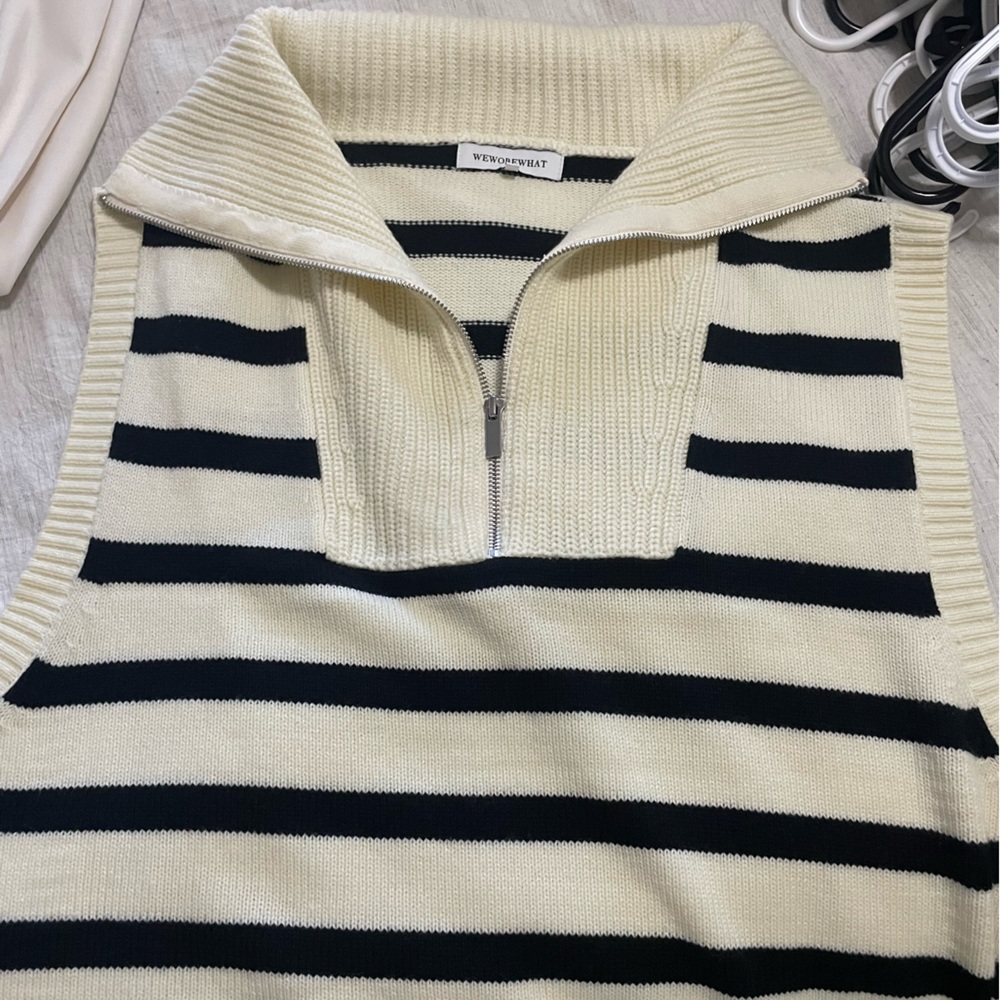 Weworewhat half zip sweater vest
